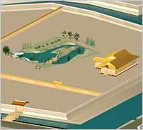 CG池と建物
